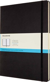 Moleskine zápisník tvrdý tečkovaný černý XXL