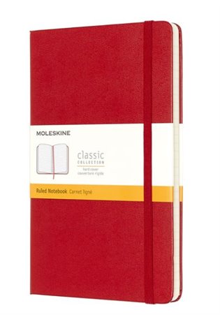 Moleskine zápisník tvrdý linkovaný červený L - 