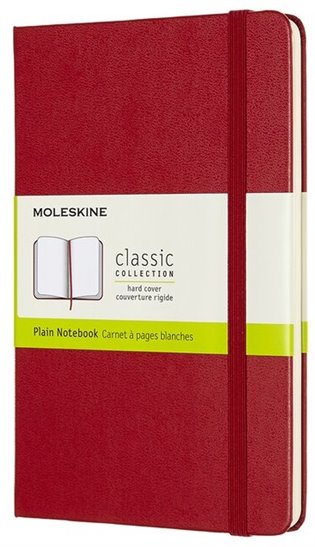 Moleskine zápisník tvrdý čistý červený M - 