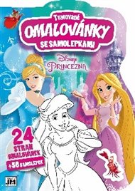 Tvarované omalovánky se samolepkami - Princezny