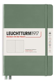 Stylový zápisník Leuchtturm v pevné vazbě formátu A5 Olive, Medium (A5), 251 p., tečkovaný