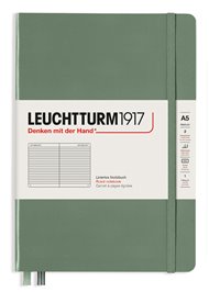 Stylový zápisník Leuchtturm v pevné vazbě formátu A5 Olive, Medium (A5), 251 p., linkovaný