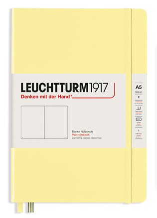 Stylový zápisník Leuchtturm v pevné vazbě formátu A5 Vanilla, Medium (A5), 251 p., čistý