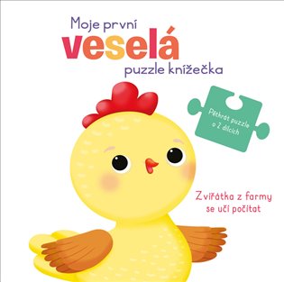 Kniha Moje první veselá puzzle knížečka Zvířátka z farmy se učí počítat