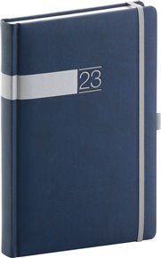 Denní diář Twill 2023, modrostříbrný
