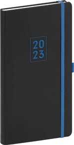 Kapesní diář Nox 2023, černý / modrý