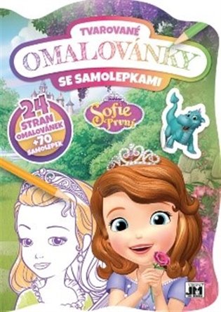 Tvarované omalovánky se samolepkami - Sofie první - 
