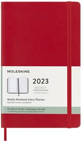 Plánovací zápisník Moleskine 2023 měkký červený L