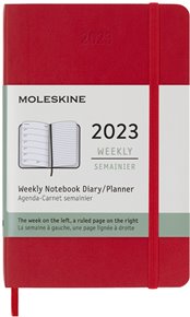 Plánovací zápisník Moleskine 2023 měkký červený S