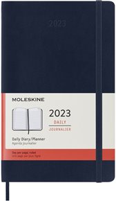 Diář Moleskine 2023 denní měkký modrý L