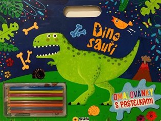 Omalovánky - Dinosauři s pastelkami - 