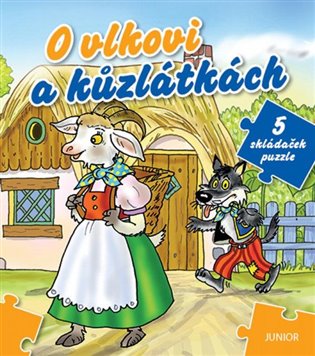 O vlkovi a kůzlátkách - 5 skládaček puzzle - Miroslava Lánská