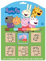 Razítka 5+1 s voskovkou - Peppa Pig