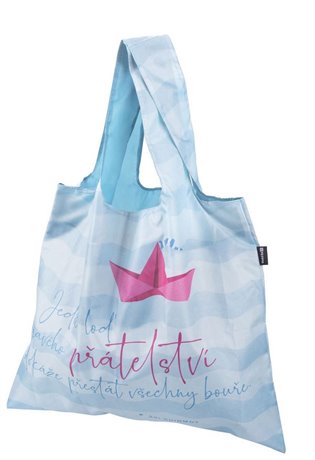 Taška nákupní skládací "Jedině loď pravého přátelství" - 