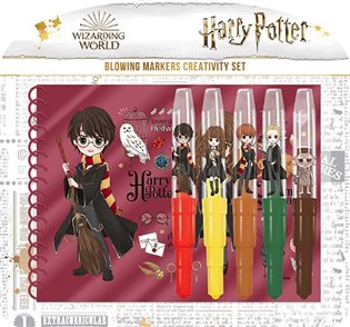 Set s foukacími fixy a notesem - Harry Potter - 