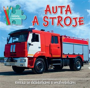 Auta a stroje - Knížka se skládačkami a omalovánkami - 