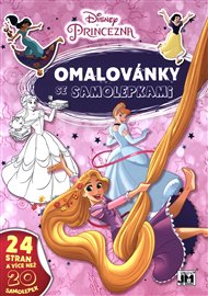 Omalovánky A4 se samolepkami - Disney Princezny