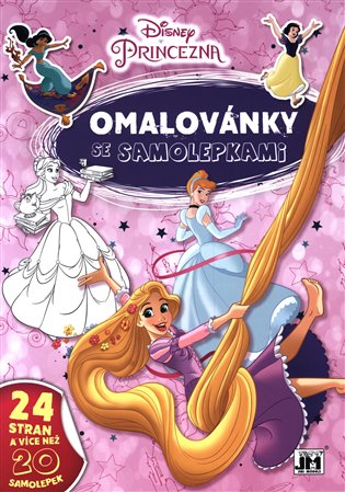 Omalovánky A4 se samolepkami - Disney Princezny