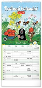 Nástěnný rodinný plánovací kalendář Krteček 2024