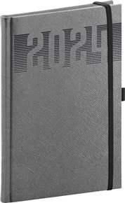 Týdenní diář Silhouette 2024, stříbrný