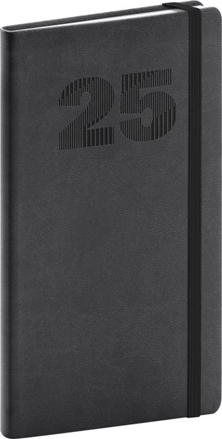 Kapesní diář Vivella Top 2025, černý - 