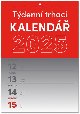 Nástěnný kalendář Trhací týdenní 2025, A5 - 
