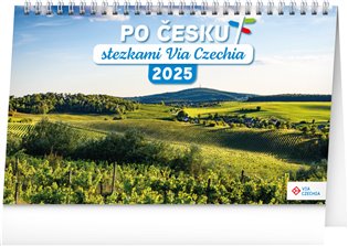 Stolní kalendář Po Česku stezkami Via Czechia 2025 - 