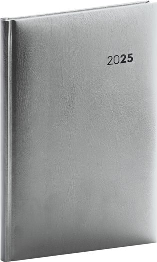 Týdenní diář Balacron 2025, stříbrný - 