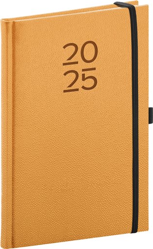 Týdenní diář Vellum 2025, oranžový
