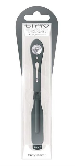 Lampička do knížky s LED úzká - šedá - 