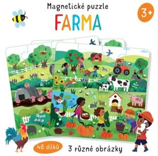 Kniha Magnetické puzzle Farma