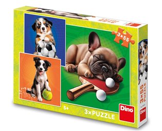 Psí sportovci 3x55 Puzzle - 
