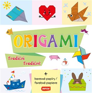 ORIGAMI tradiční +  barevné papíry - 