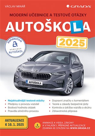 Autoškola 2025: Moderní učebnice a testové otázky - Václav Minář