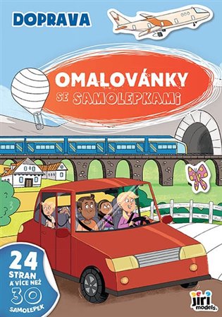 Omalovánky A4 se samolepkami Doprava - 