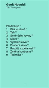 Tah. Teorie písma - Gerrit Noordzij