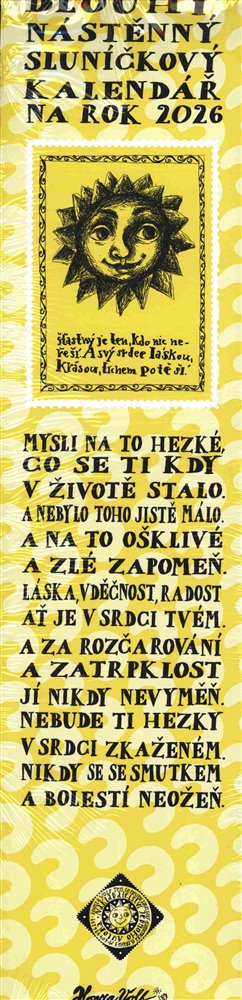 NÁSTĚNNÝ KALENDÁŘ 2026 DLOUHÝ SLUNÍČKOVÝ