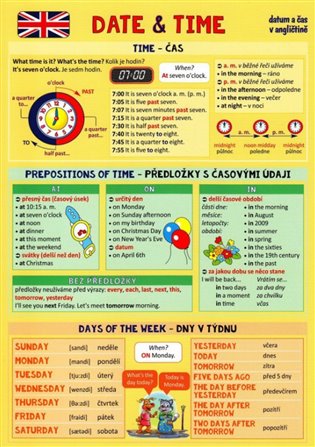 Pomůcka pro škol. AJ Date & Time - 