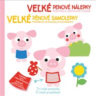 Velké pěnové samolepky O Třech prasátkách -  kol.