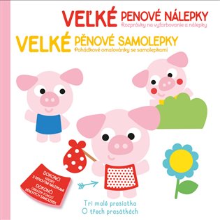 Velké pěnové samolepky O Třech prasátkách -  kol.
