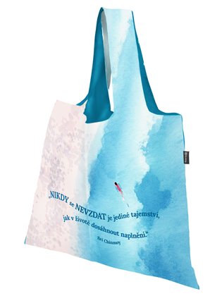 Nákupní skládací taška "Nikdy se nevzdat"