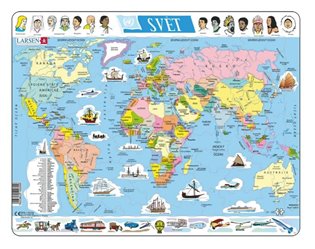 Puzzle - Svět politická mapa 107 dílků - 