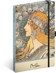 Notes Alfons Mucha – Zodiak, tečkovaný