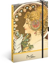 Notes Alfons Mucha – Pero, tečkovaný