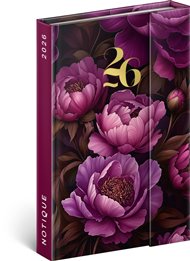 Týdenní magnetický diář Fialové květy 2026