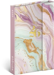 Týdenní magnetický diář Růžový mramor 2026