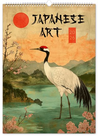 Nástěnný kalendář Vintage plakáty – japonské umění 2026 - 