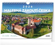 Stolní kalendář Malebná zákoutí Česka 2026 s extra velkým kalendáriem