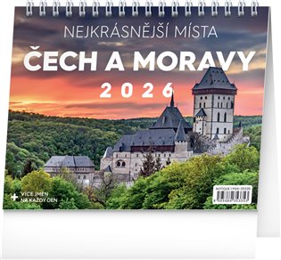 Stolní kalendář Nejkrásnější místa Čech a Moravy 2026 - 
