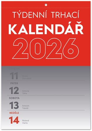 Nástěnný kalendář Trhací týdenní 2026, A5 - 